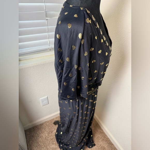 Cabana Life  UPF 50+black metallic gold embroidered maxi dress‎ Size M - Picture 4 of 7
